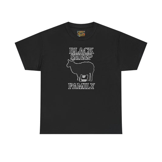 Black Sheep Of The Family Unisex Heavy Cotton Tee | Funny Family Shirt, Gift for Family Reunions, Casual Wear, Unique Gift