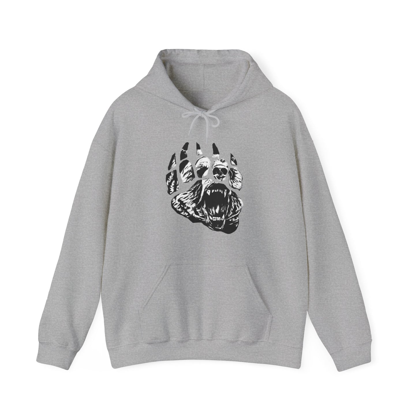 Bear face in bear paw Unisex Heavy Blend™ Hooded Sweatshirt
