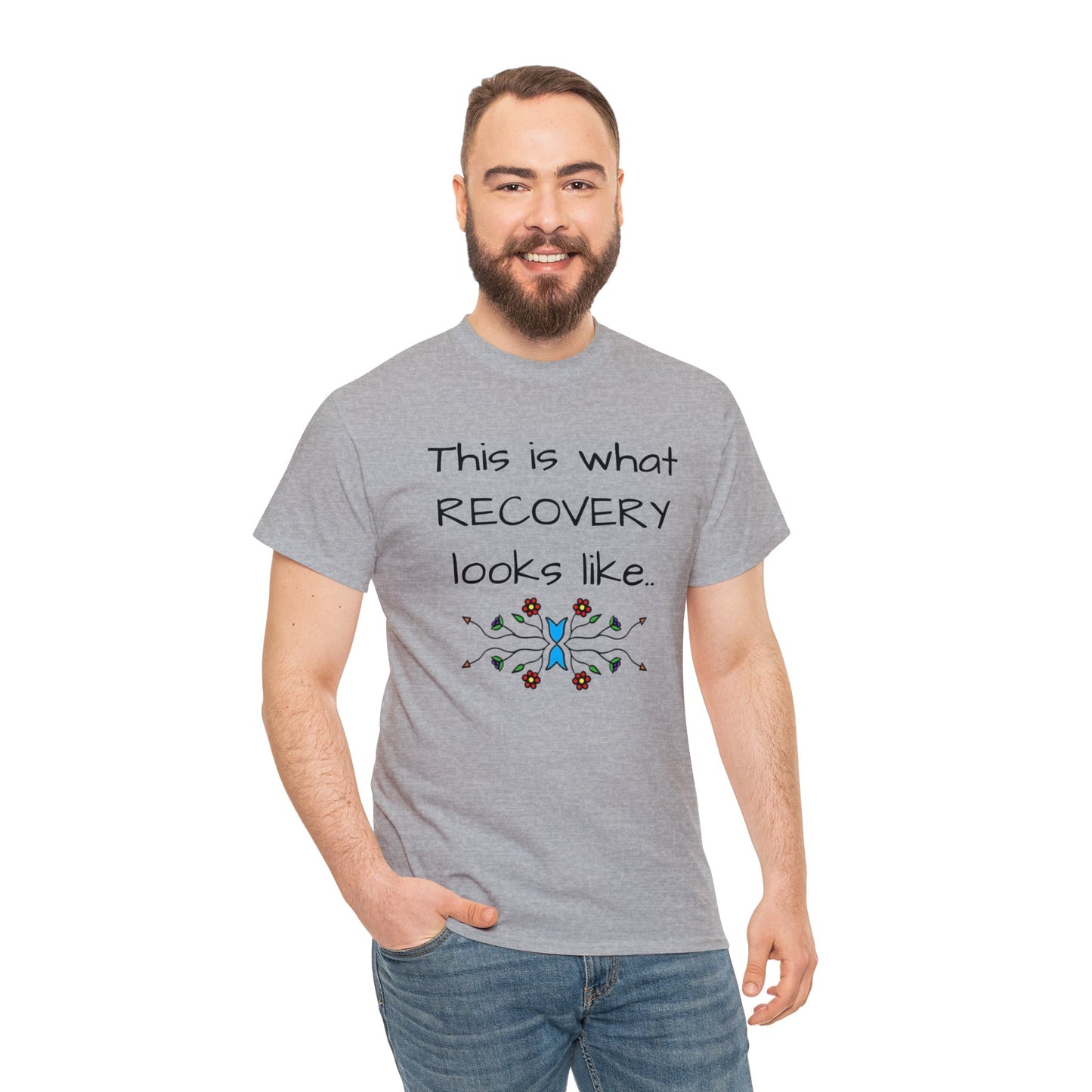 What RECOVERY looks like Unisex Heavy Cotton Tee
