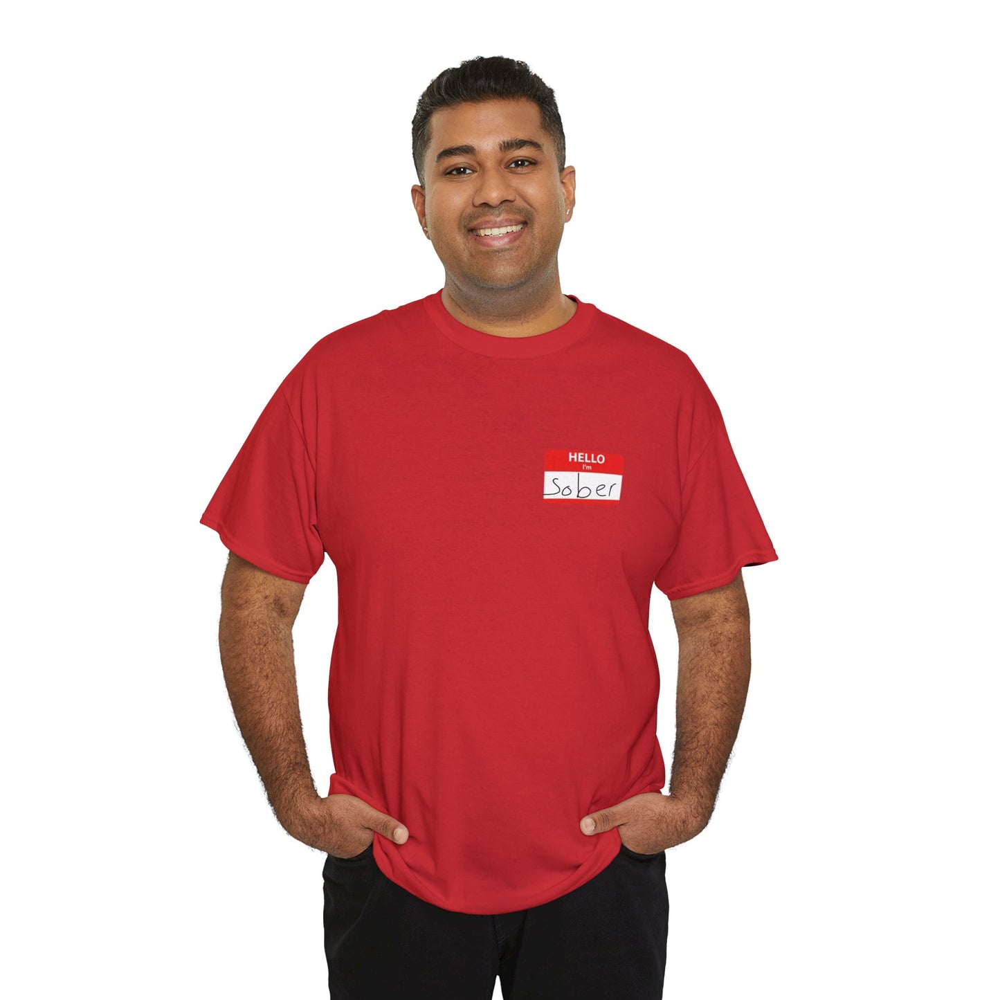 Hello, I'm Sober Unisex Heavy Cotton Tee