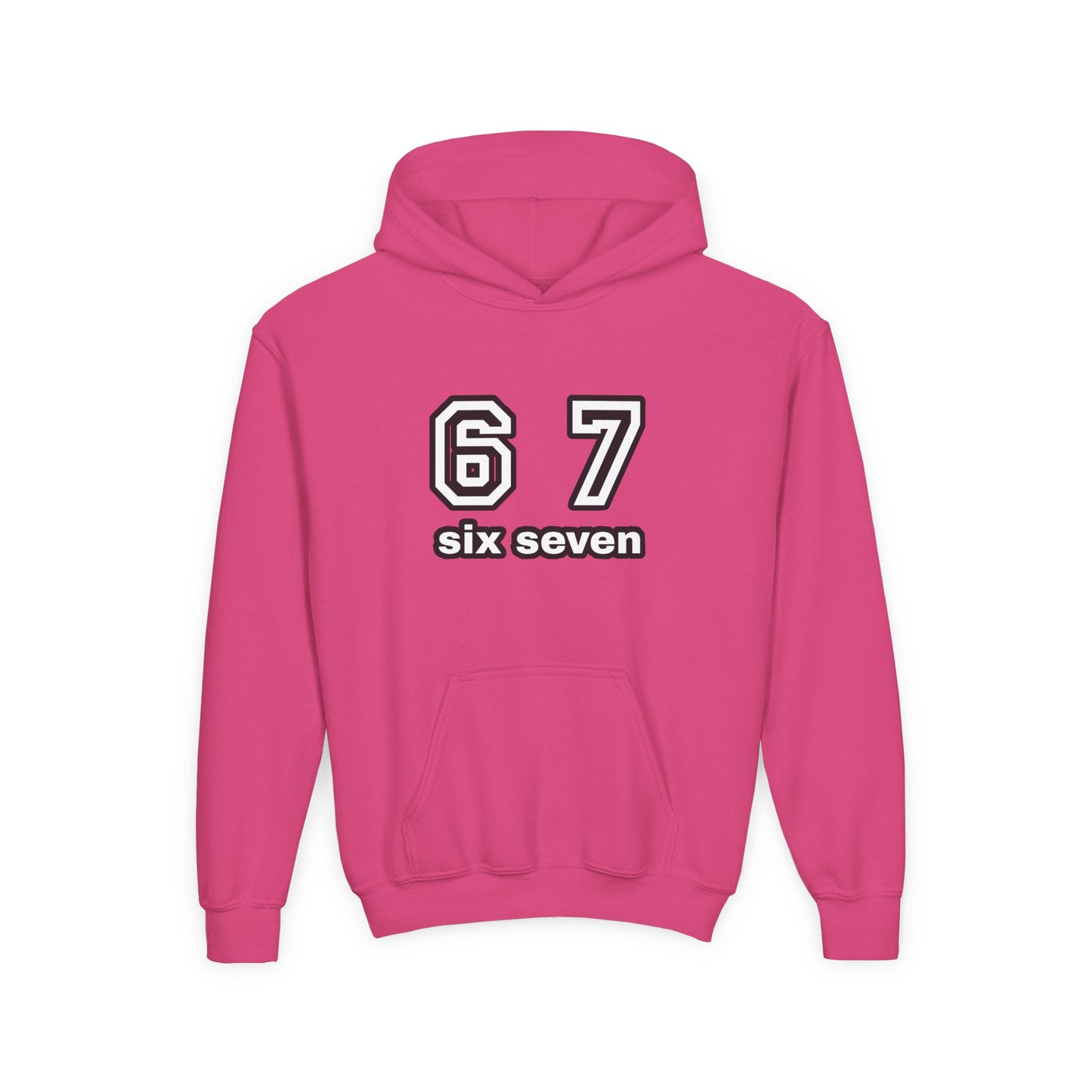 Youth Hoodie “67 Six Seven” Athletic Number Pullover
