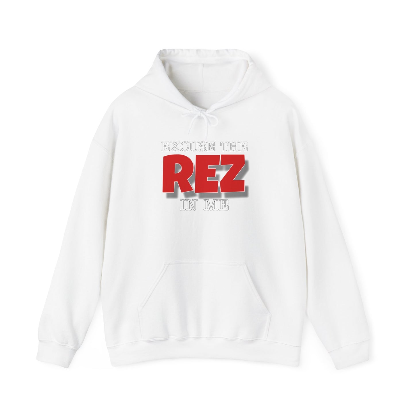 Excuse the rez in me Unisex Heavy Blend™ Hooded Sweatshirt