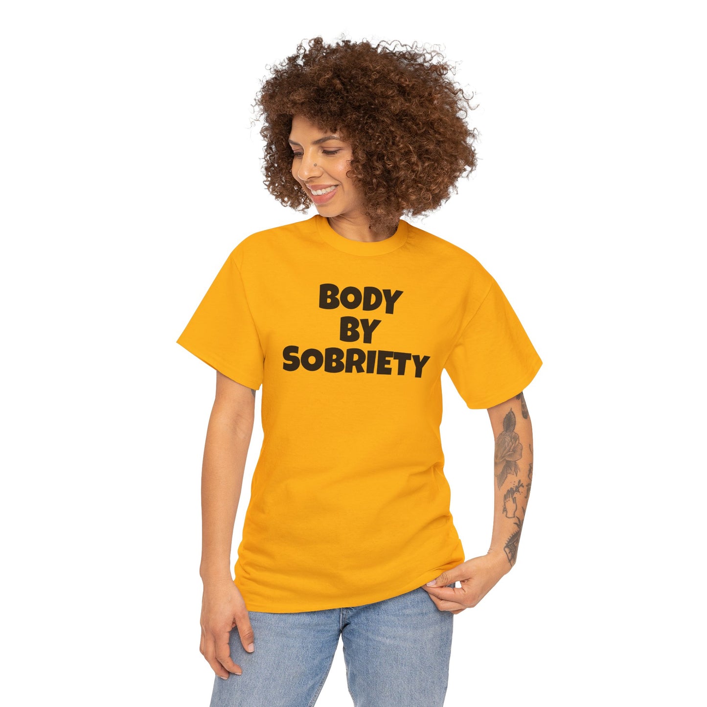 BODY BY SOBRIETY Unisex Heavy Cotton Tee