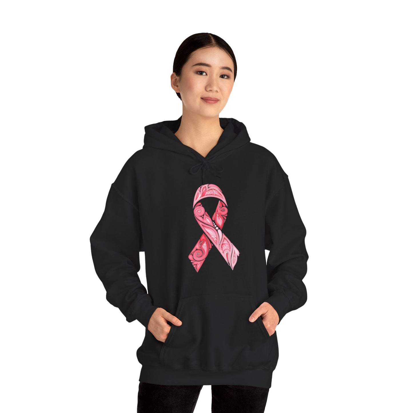 Pink Ribbon Awareness Hoodie - Breast Cancer Support Sweatshirt, Gift for Her, Comfort Wear, Fundraiser Apparel, Cozy Layer