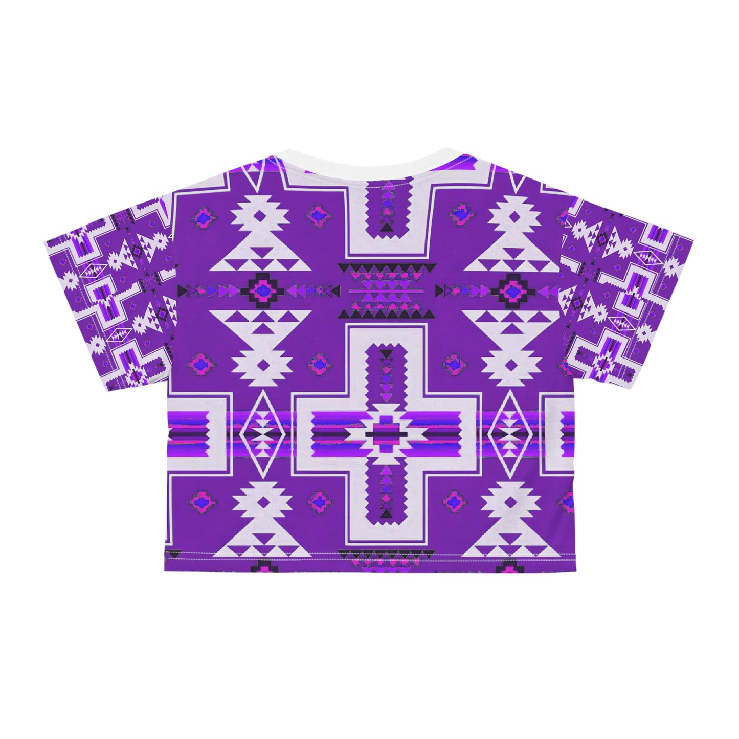 Purple native print Crop Tee (AOP)