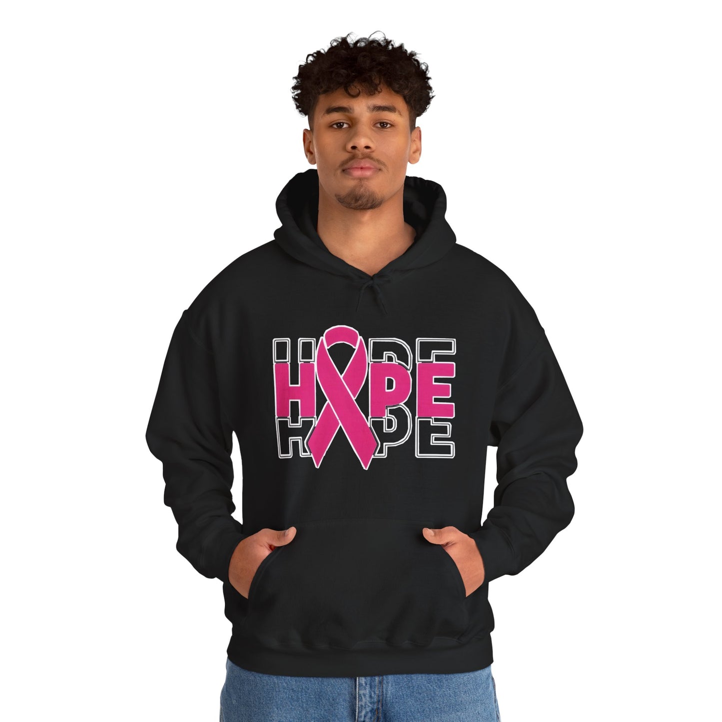 Hope Awareness Hoodie, Breast Cancer Support Sweatshirt, Inspirational Gift, Cozy Pullover, Unisex Hoodie, Everyday Wear