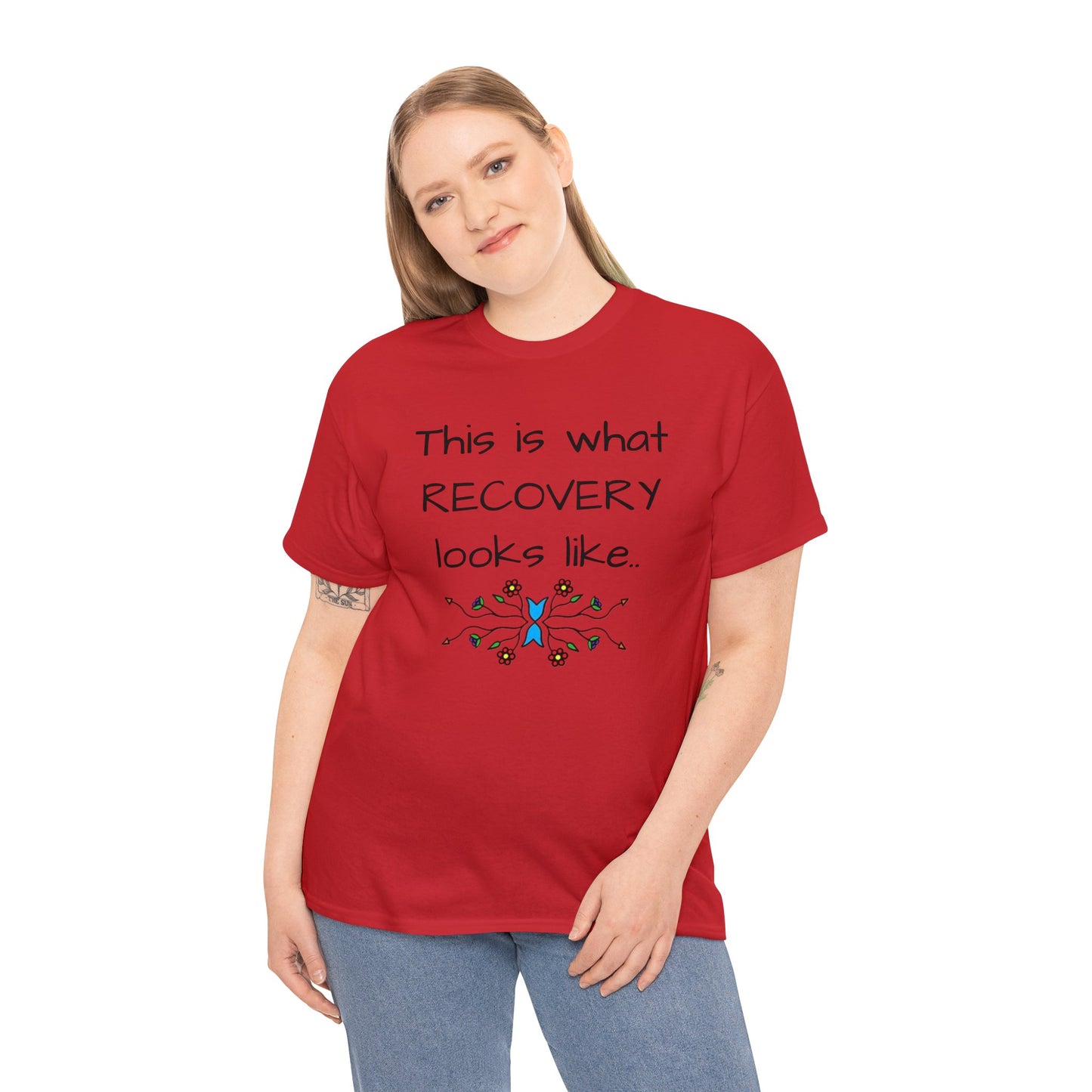 What RECOVERY looks like Unisex Heavy Cotton Tee