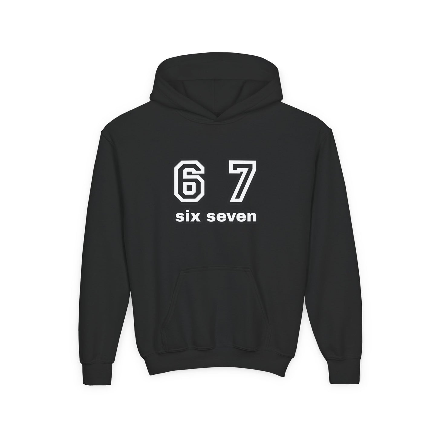 Youth Hoodie “67 Six Seven” Athletic Number Pullover