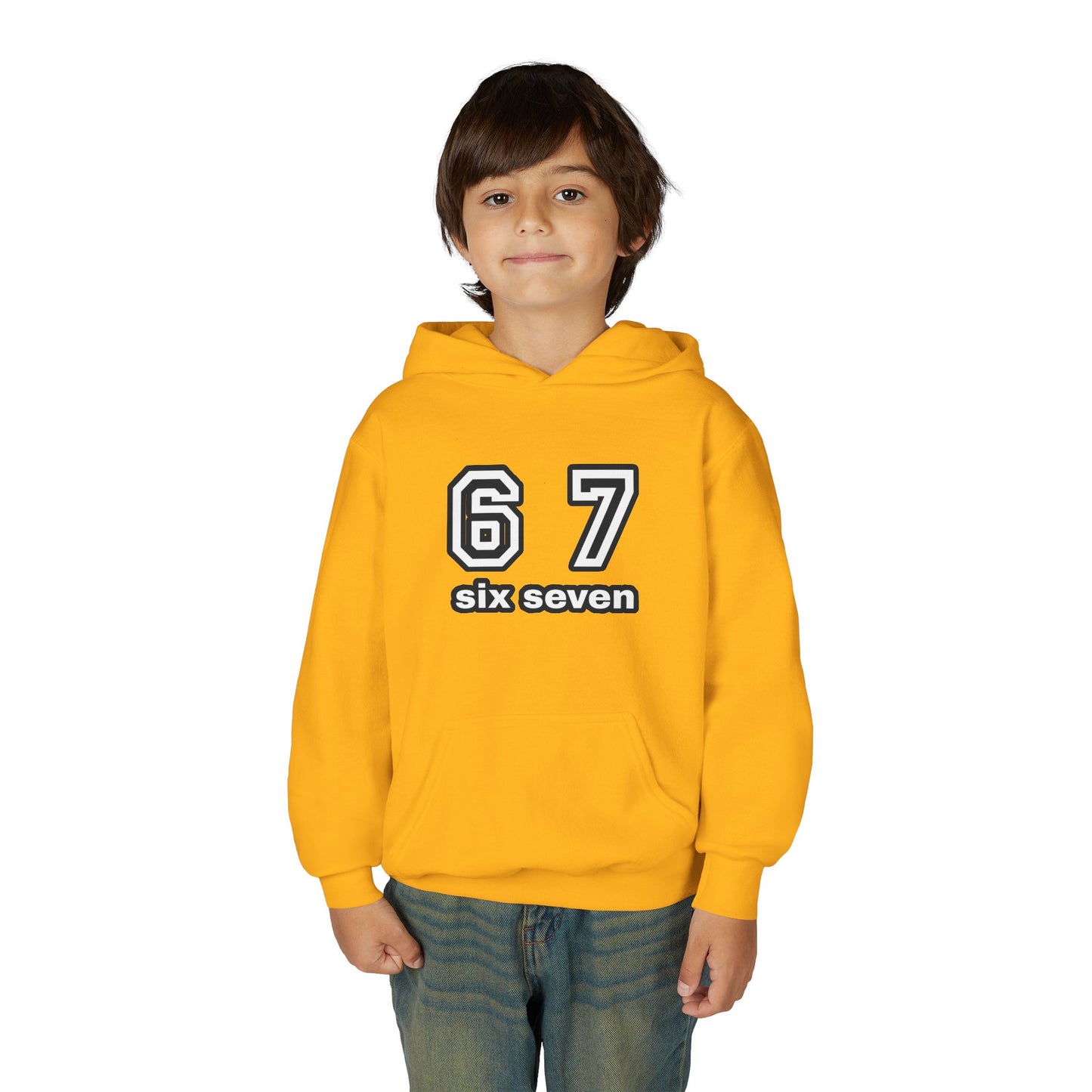 Youth Hoodie “67 Six Seven” Athletic Number Pullover