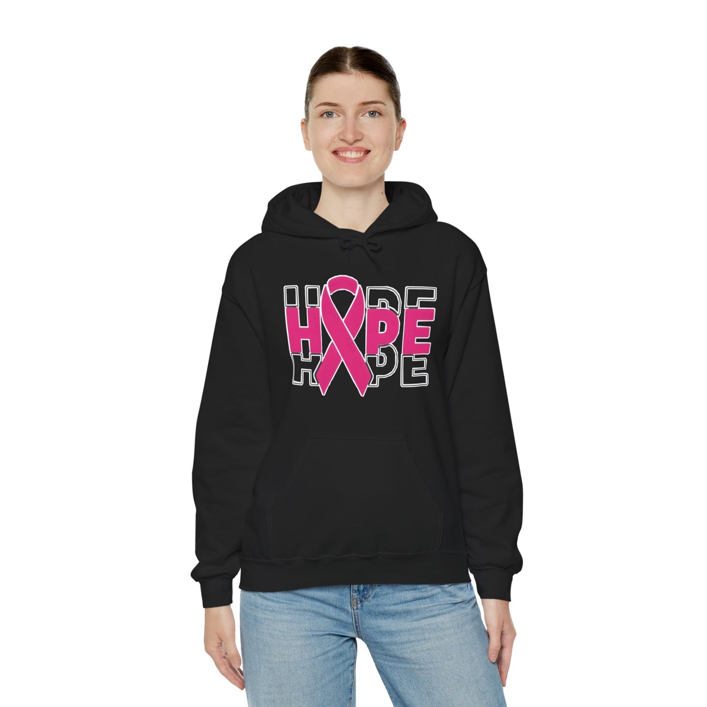 Hope Awareness Hoodie, Breast Cancer Support Sweatshirt, Inspirational Gift, Cozy Pullover, Unisex Hoodie, Everyday Wear