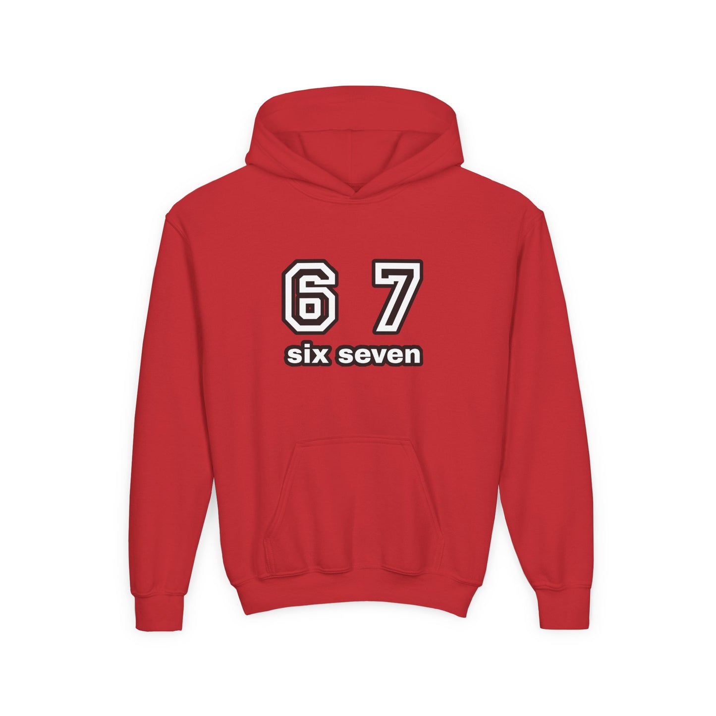 Youth Hoodie “67 Six Seven” Athletic Number Pullover