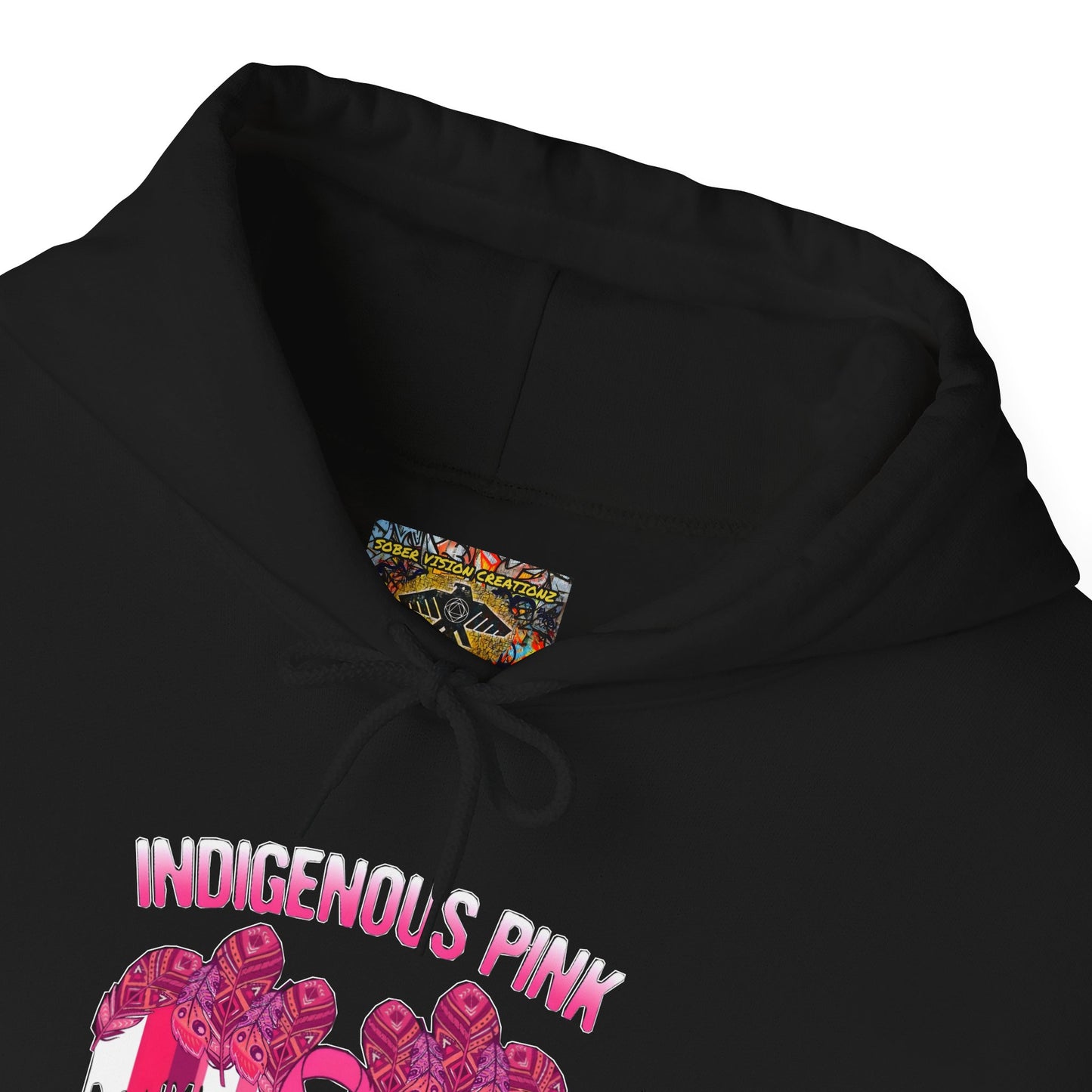 Indigenous Pink Unisex Heavy Blend™ Hooded Sweatshirt, Streetwear Hoodie, Casual Pullover, Gift for Her, Trendy Winter Clothing, Fashionable Layer