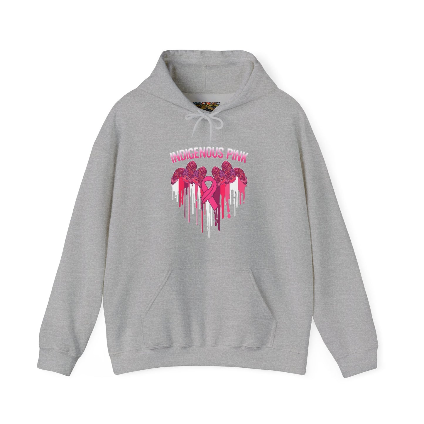 Indigenous Pink Unisex Heavy Blend™ Hooded Sweatshirt, Streetwear Hoodie, Casual Pullover, Gift for Her, Trendy Winter Clothing, Fashionable Layer
