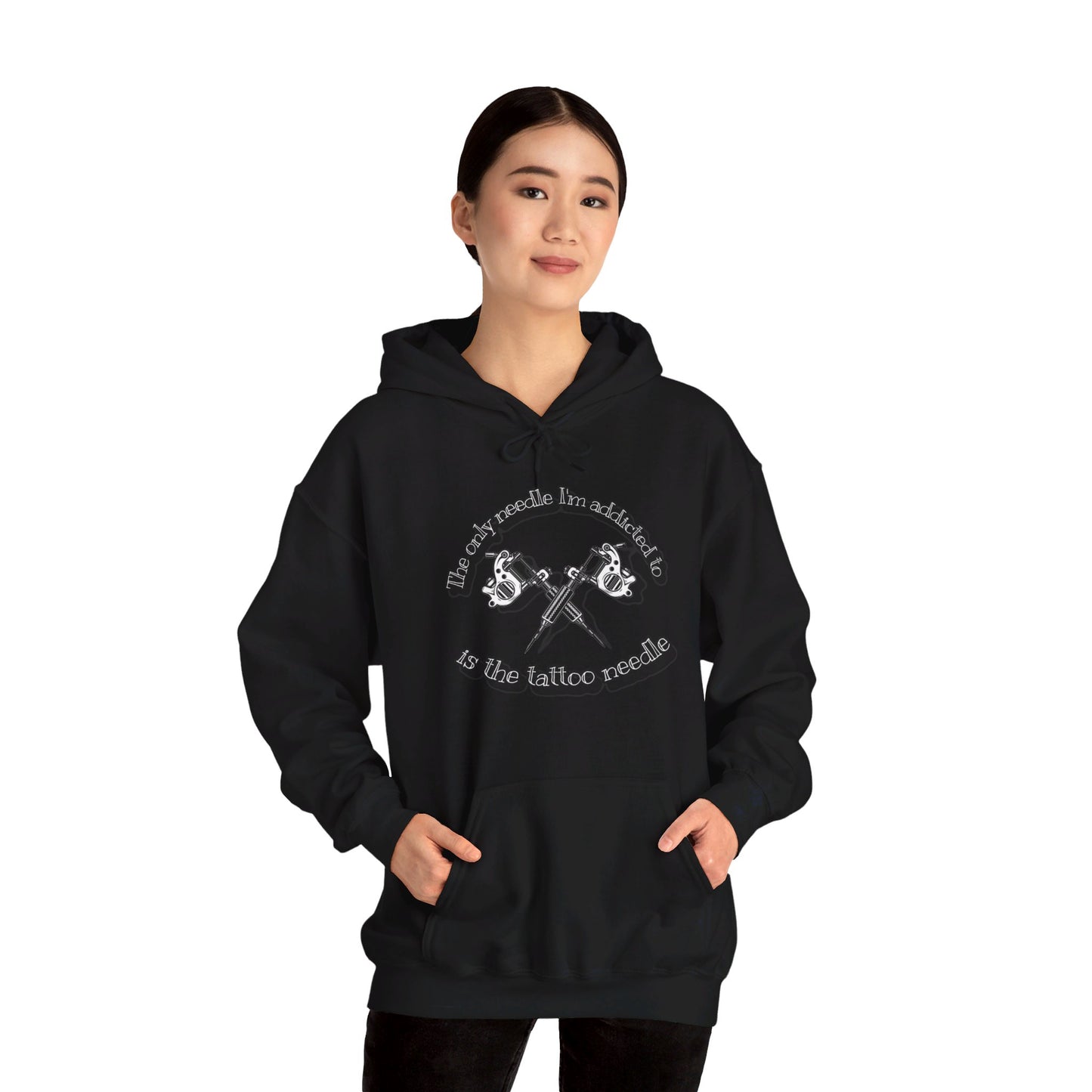The only needle I'm addicted to Unisex Heavy Blend™ Hooded Sweatshirt