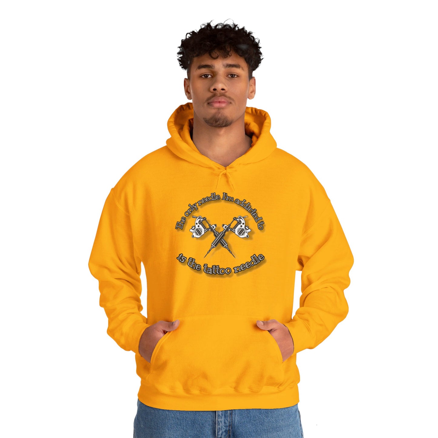 The only needle I'm addicted to Unisex Heavy Blend™ Hooded Sweatshirt