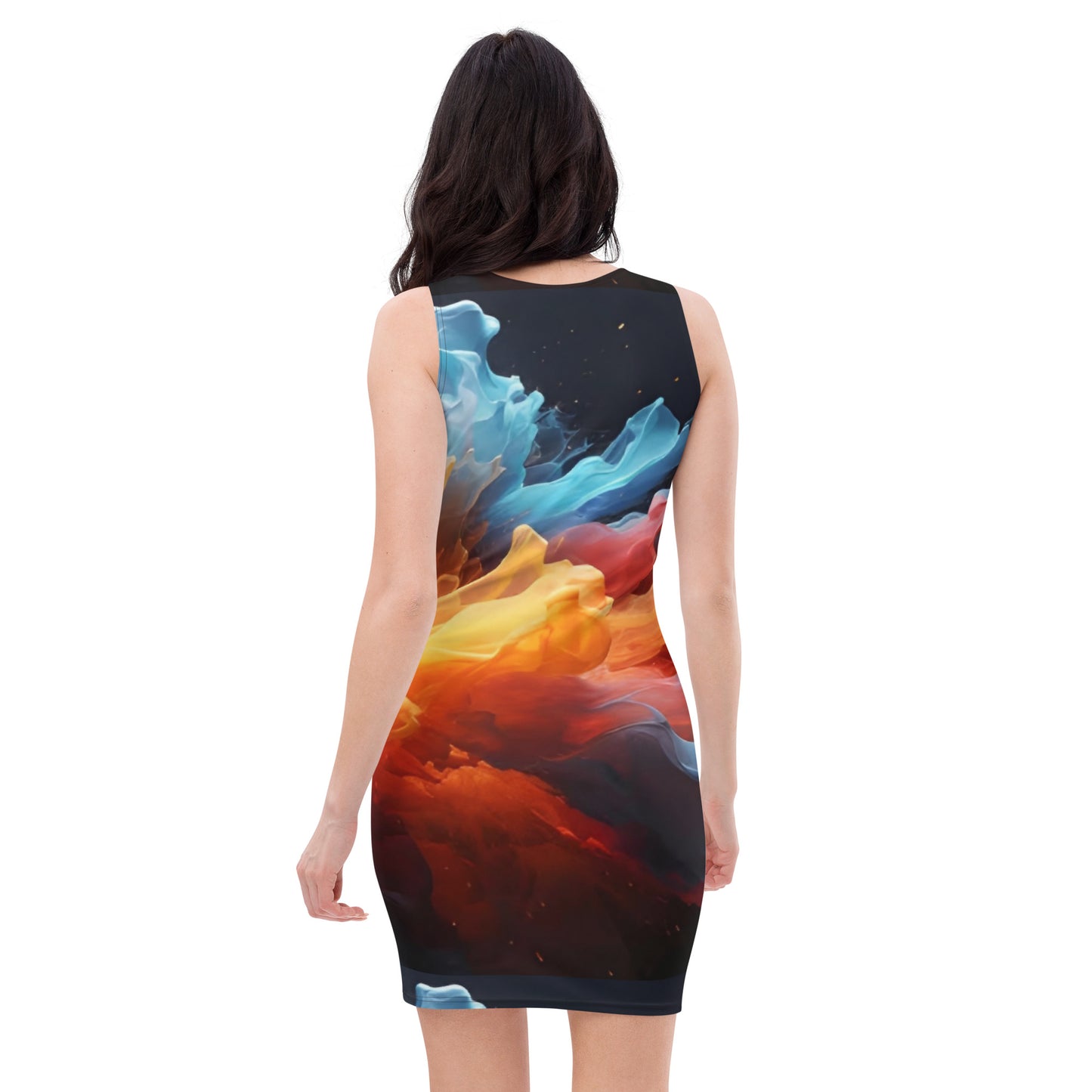 Color smoke Bodycon dress
